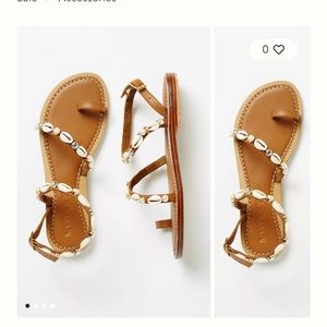 Anthropologie mystique shell sandals sz 8 like new